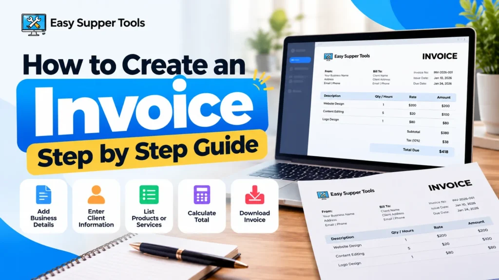 How to create an invoice | Easysuppertools